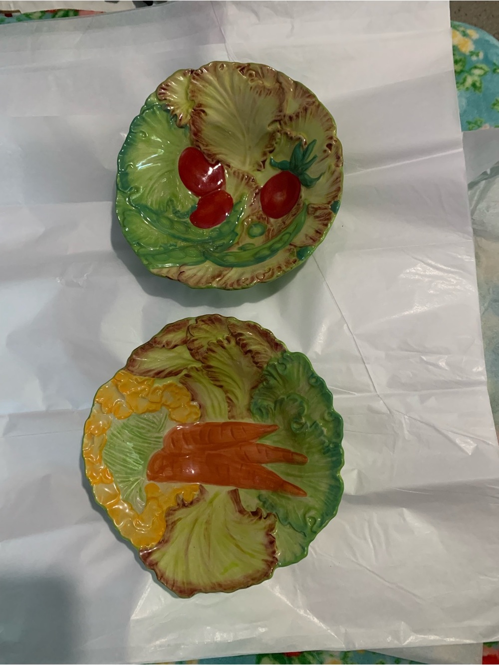 Temptations by Tara Figural Vegetables Salad Bowls Set 2
